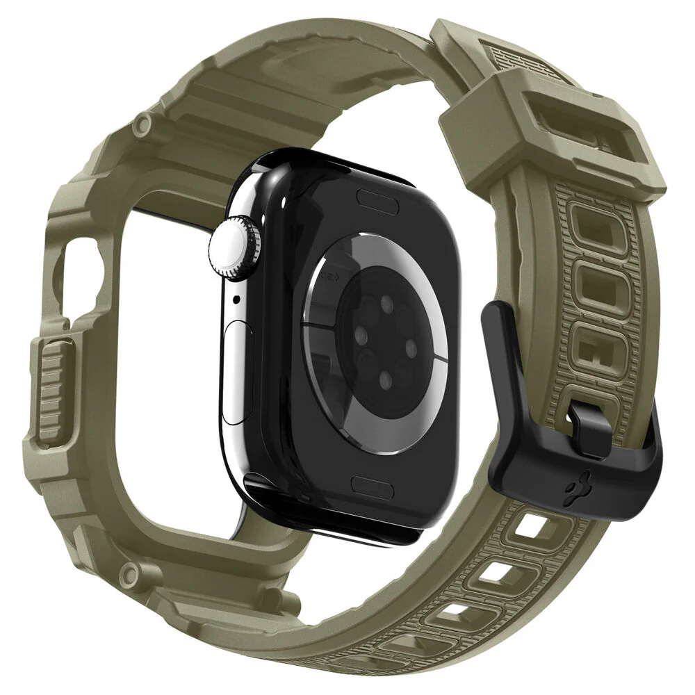 Spigen Apple Watch 10/11 46mm Rugged Armor Pro 2 Band Case (Vintage Khaki) - Image 6