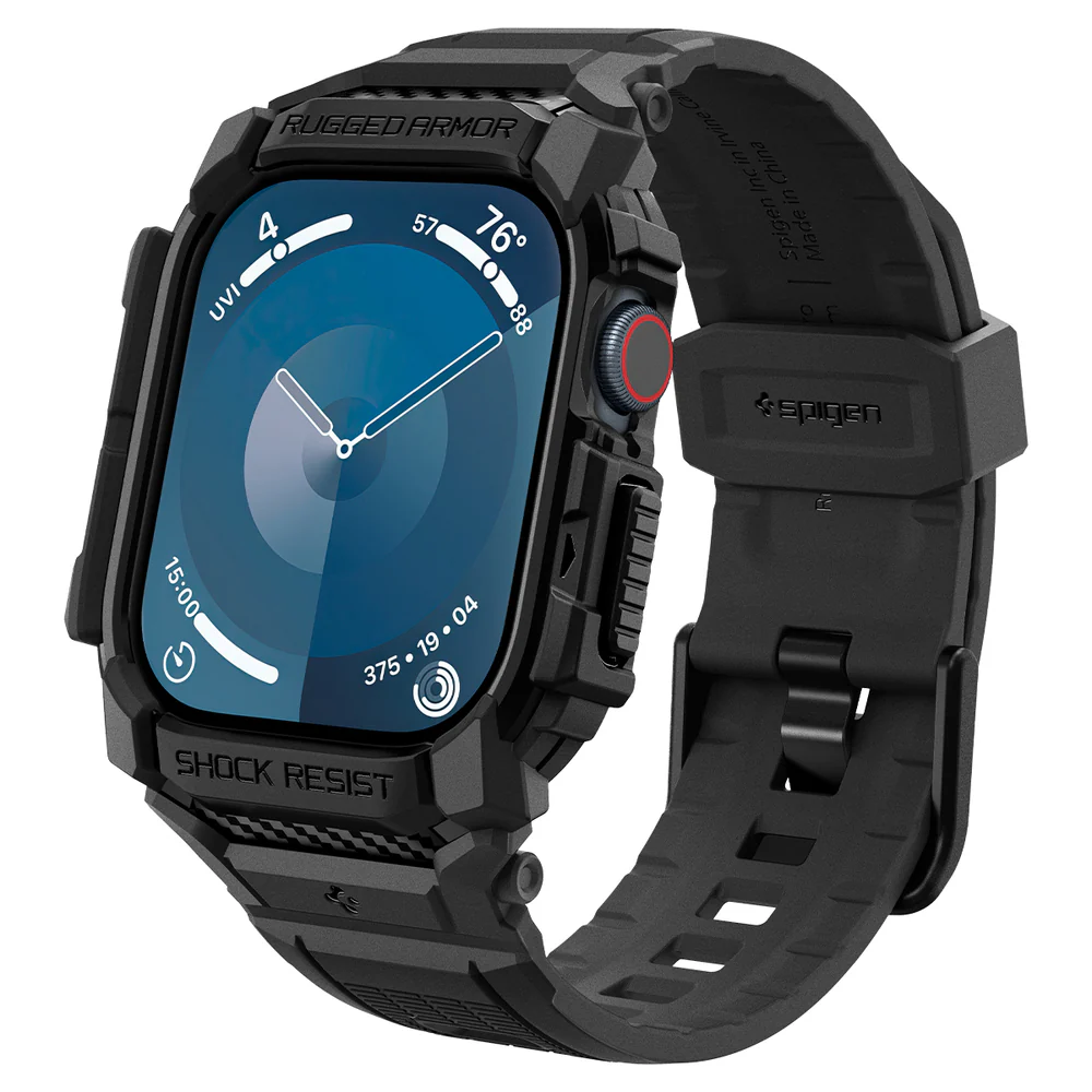 Spigen Apple Watch 10/11 46mm Rugged Armor Pro Band Case (Black) - Image 2