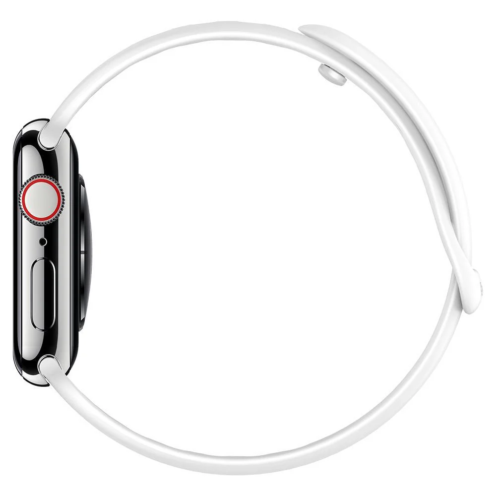 Spigen Apple Watch 42mm 41mm 40mm 38mm Silicone Fit Band (White) - Image 4