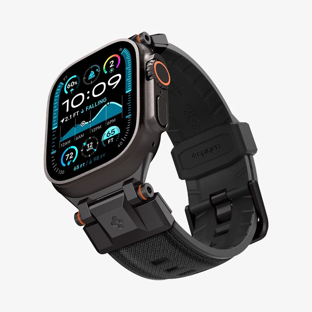 Spigen Apple Watch 49mm 46mm 45mm 44mm 42mm DuraPro Armor Band (Black Edition) - Image 5