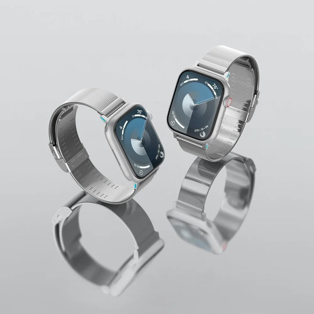 Spigen Apple Watch 49mm 46mm 45mm 44mm 42mm Sleek Link Band (Silver) - Image 5