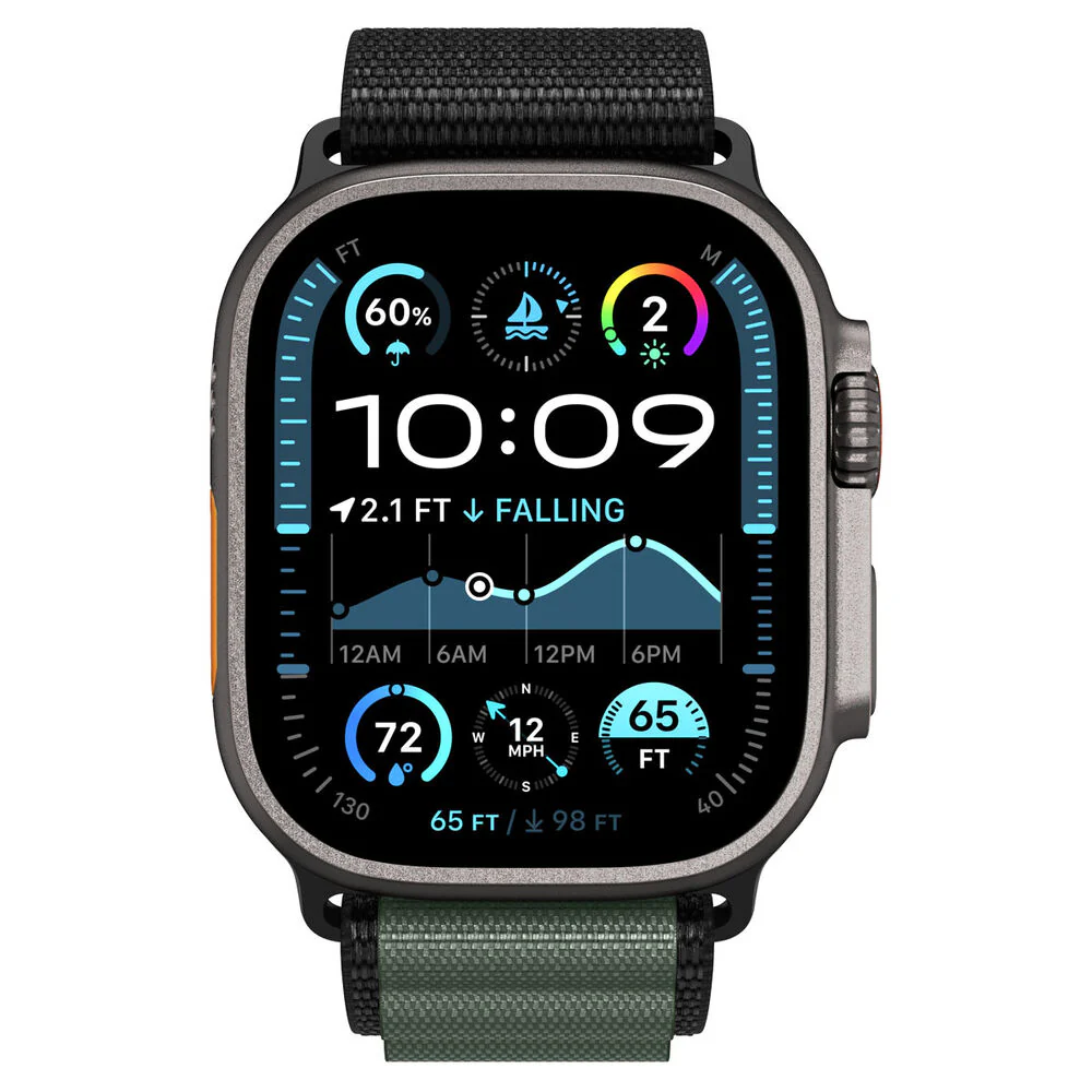 Spigen Apple Watch 49mm 46mm 45mm 44mm 42mm WBF1 Band (Black Green) - Image 2