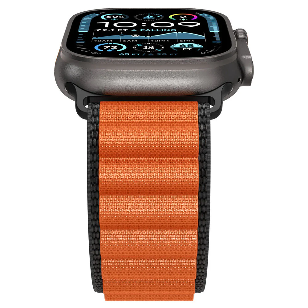 Spigen Apple Watch 49mm 46mm 45mm 44mm 42mm WBF1 Band (Black Orange) - Image 4