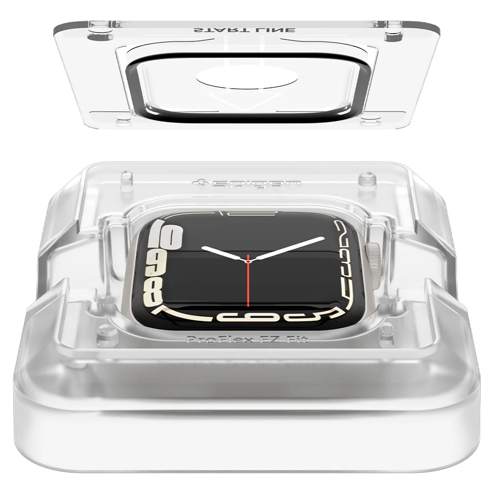 Spigen Apple Watch 9/8/7 45mm ProFlex EZ Fit Screen Protector (Black) - Image 3