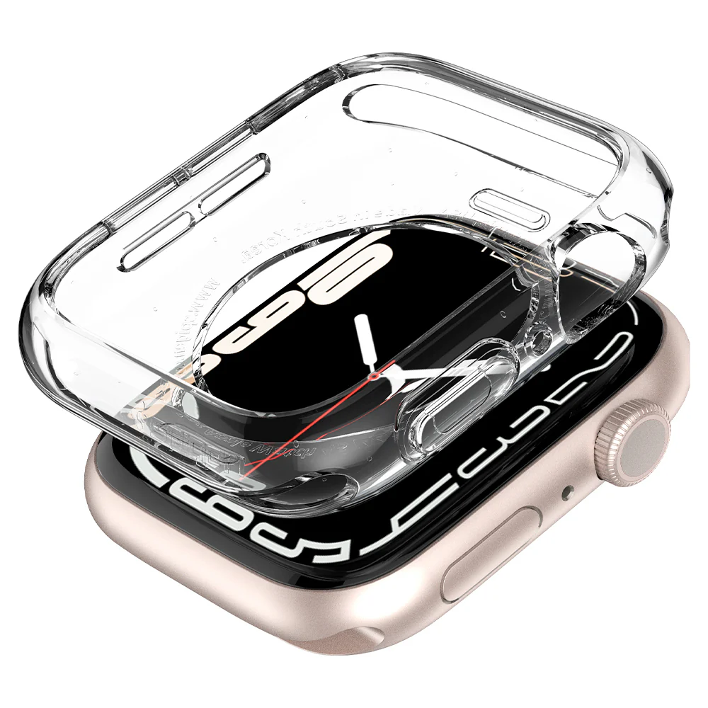 Spigen Apple Watch SE3/9/8/SE2/7/6/SE/5/4 (45mm/44mm) Liquid Crystal Case (Clear) - Image 2
