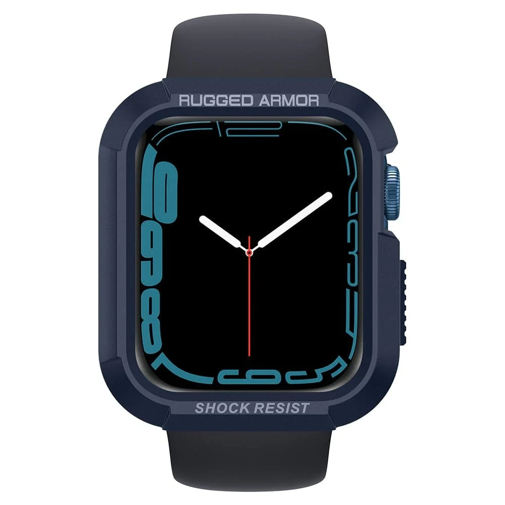 Spigen Apple Watch SE3/9/8/SE2/7/6/SE/5/4 (45mm/44mm) Rugged Armor Case (Blue) - Image 3