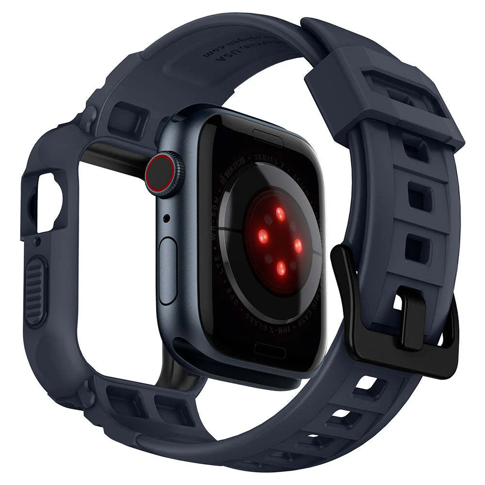 Spigen Apple Watch SE3/9/8/SE2/7/6/SE/5/4 (45mm/44mm) Rugged Armor Pro Band Case (Charcoal Grey) - Image 4