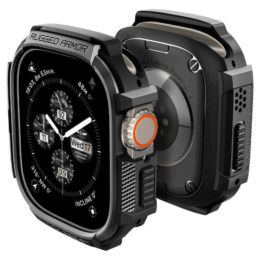 Spigen Apple Watch Ultra 3/2/1 49mm Rugged Armor Case (Black) - Image 2