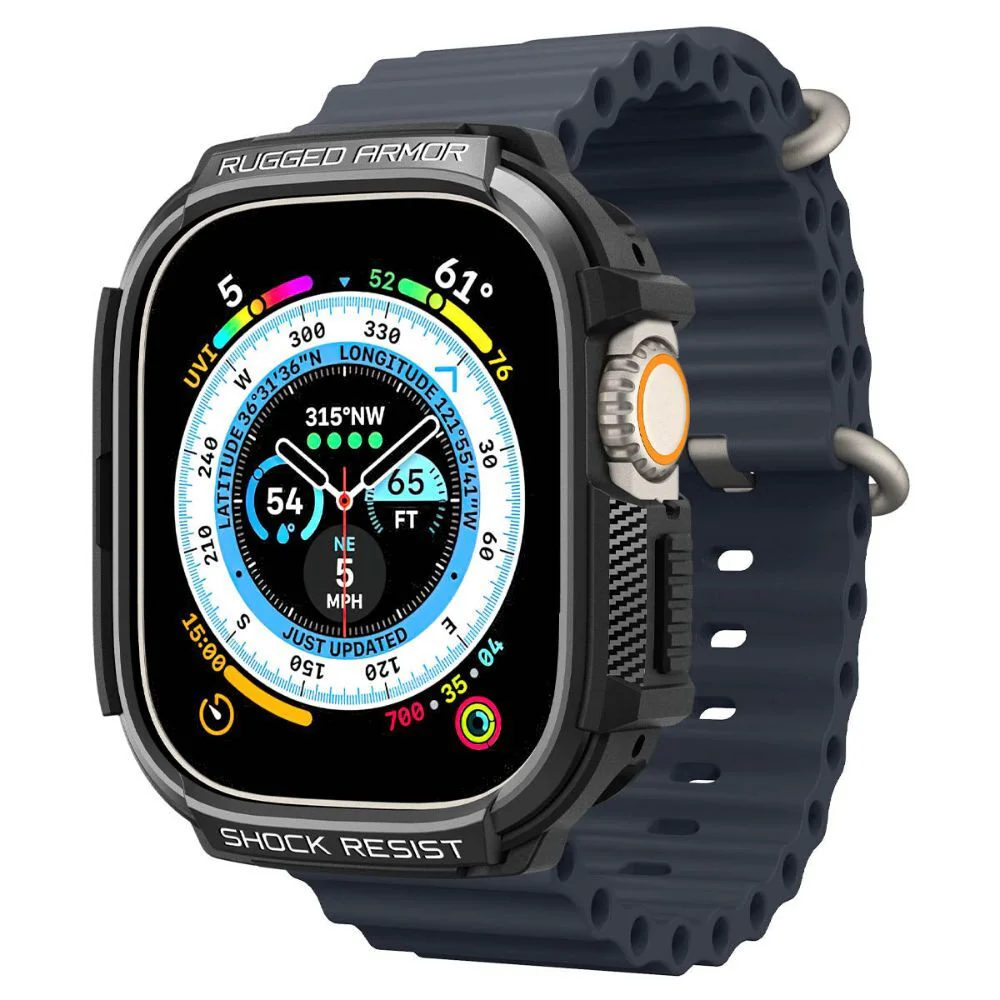 Spigen Apple Watch Ultra 3/2/1 49mm Rugged Armor Case (Black) - Image 3