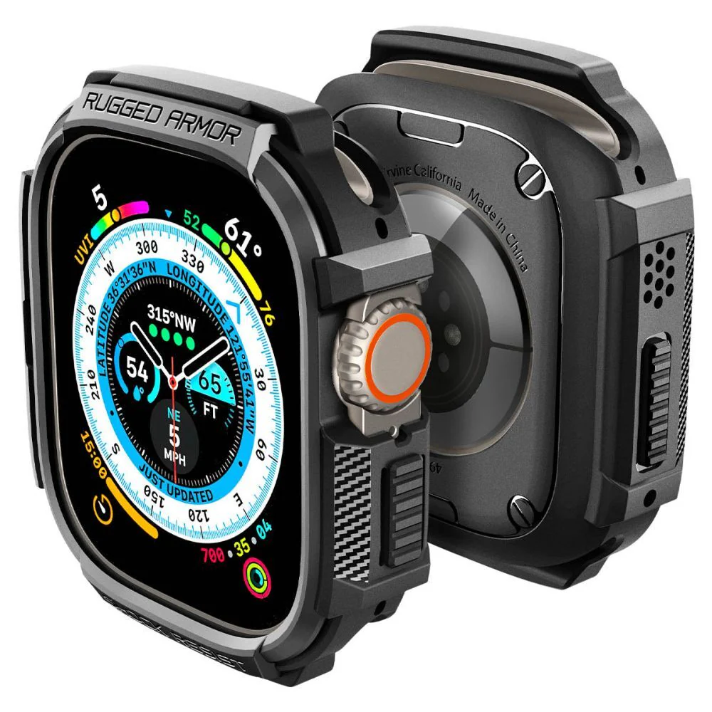 Spigen Apple Watch Ultra 3/2/1 49mm Rugged Armor Case (Black) - Image 5