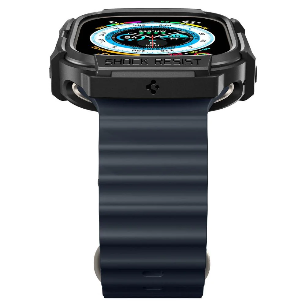 Spigen Apple Watch Ultra 3/2/1 49mm Rugged Armor Case (Black) - Image 6