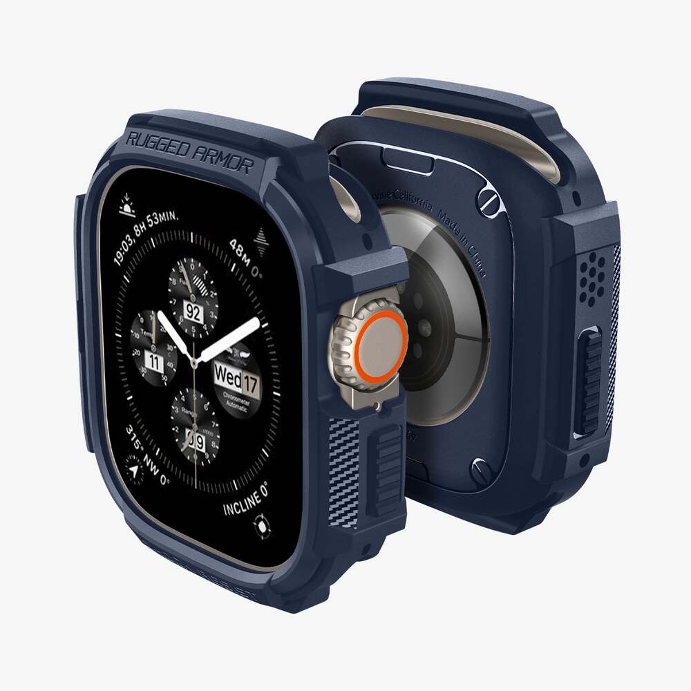 Spigen Apple Watch Ultra 3/2/1 49mm Rugged Armor Case (Navy Blue) - Image 3