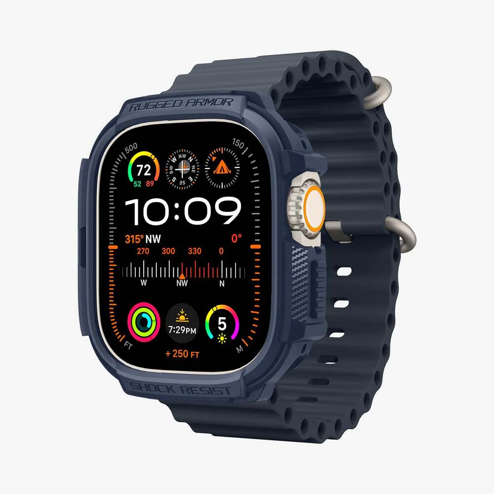 Spigen Apple Watch Ultra 3/2/1 49mm Rugged Armor Case (Navy Blue) - Image 4