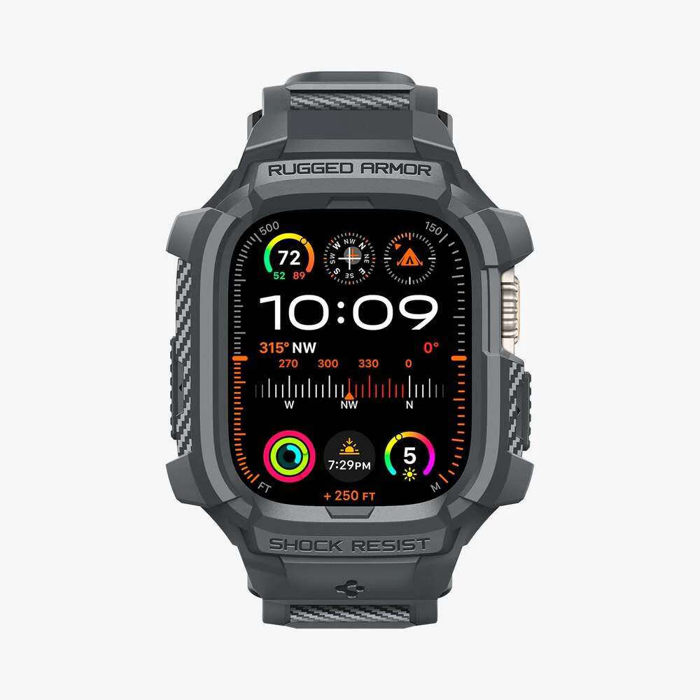 Spigen Apple Watch Ultra 3/2/1 49mm Rugged Armor Pro Band Case (Dark Grey) - Image 2