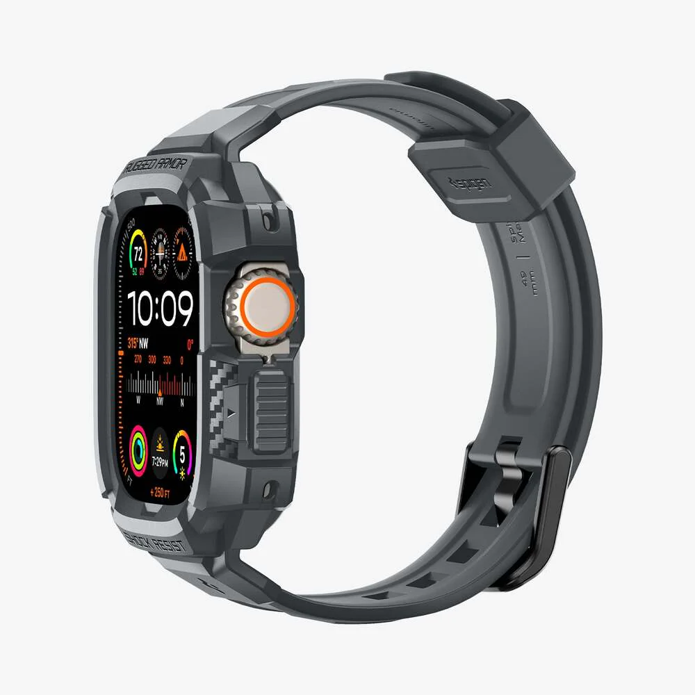 Spigen Apple Watch Ultra 3/2/1 49mm Rugged Armor Pro Band Case (Dark Grey) - Image 3