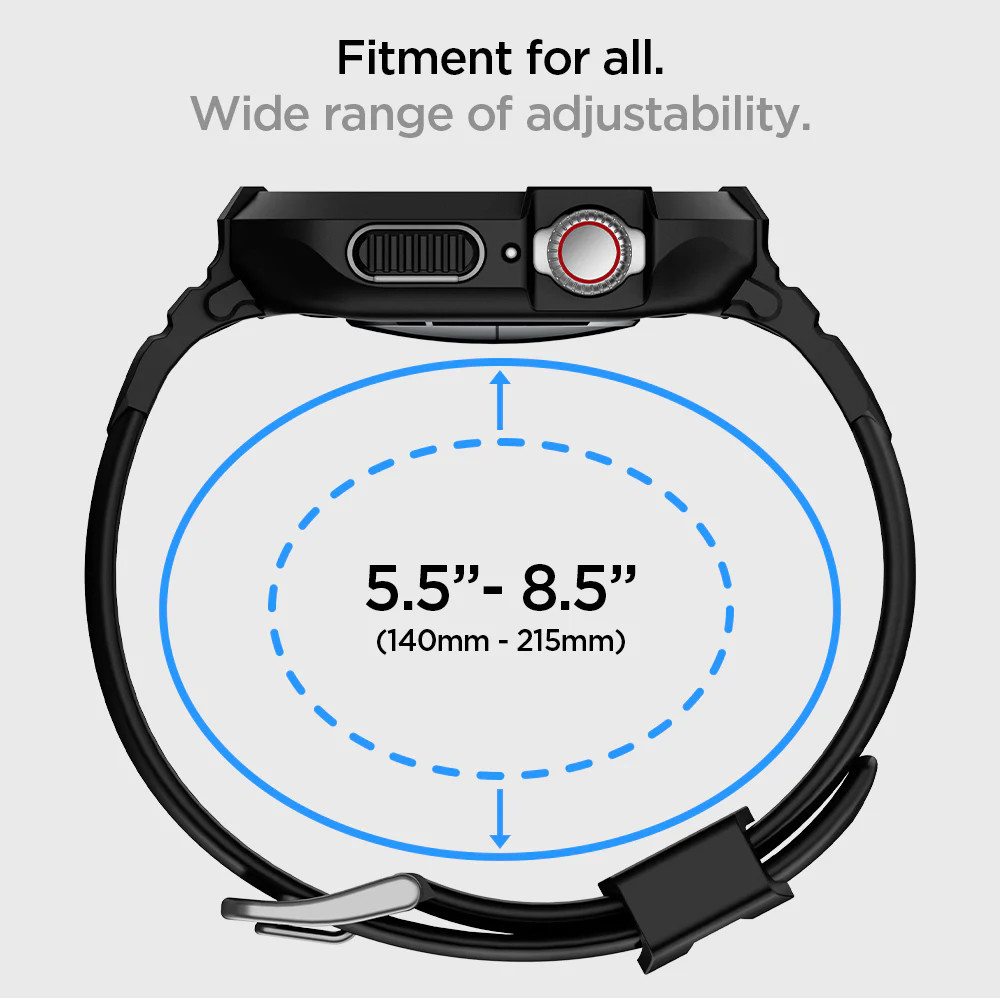 Spigen Apple Watch Ultra 3/2/1 49mm Rugged Armor Pro Band Case (Dark Grey) - Image 4