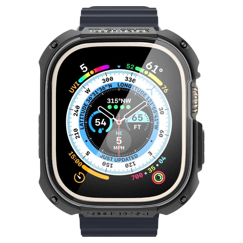 Spigen Apple Watch Ultra 3/2/1 49mm Tough Armor Screen Protector Case (Black) - Image 4