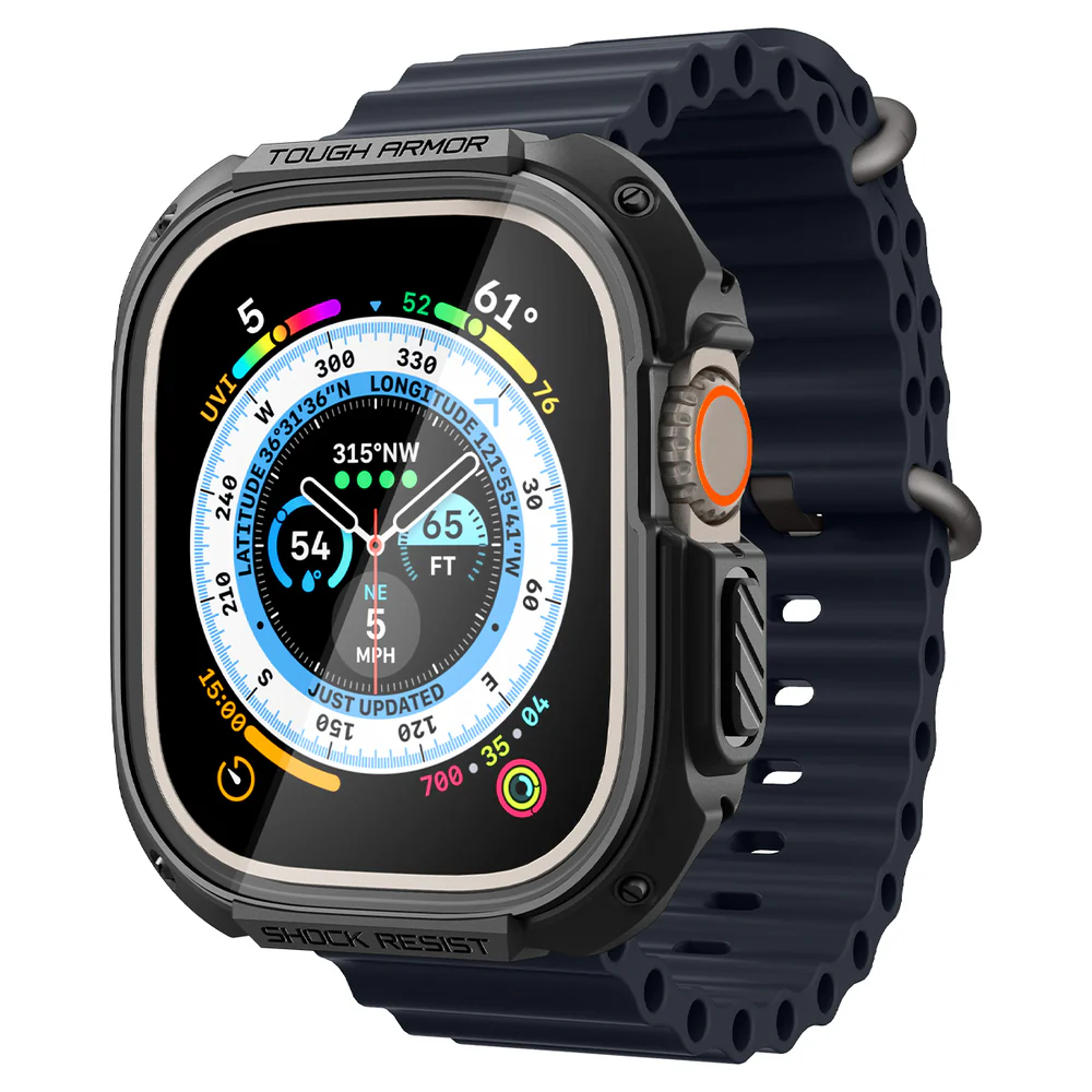 Spigen Apple Watch Ultra 3/2/1 49mm Tough Armor Screen Protector Case (Black) - Image 5