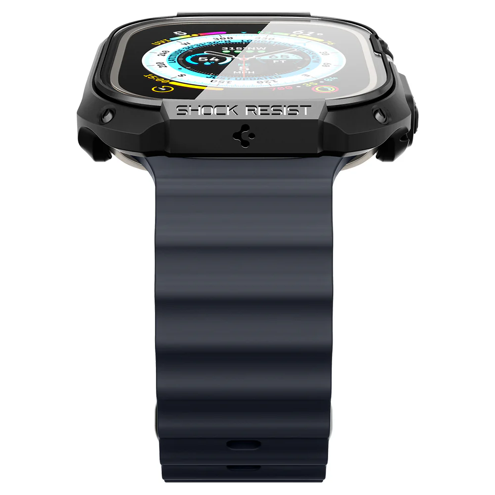 Spigen Apple Watch Ultra 3/2/1 49mm Tough Armor Screen Protector Case (Black) - Image 6