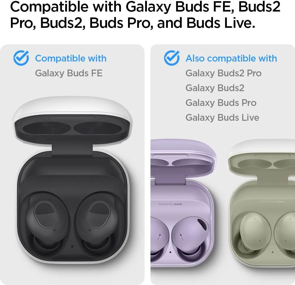 Spigen Galaxy Buds 2 Pro Silicone Fit Case (White) - Image 2