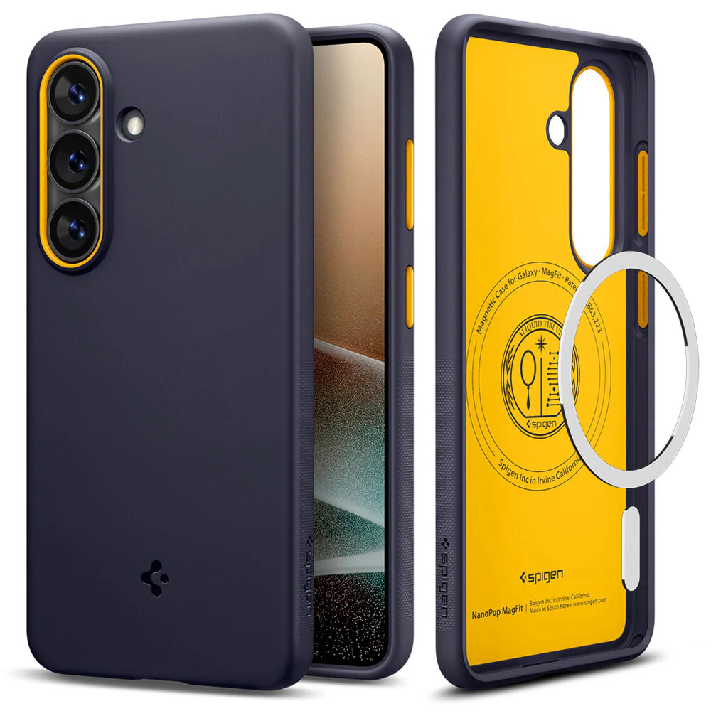 Spigen Galaxy S26 Nano Pop (MagFit) Case (Blueberry Navy) - Image 6