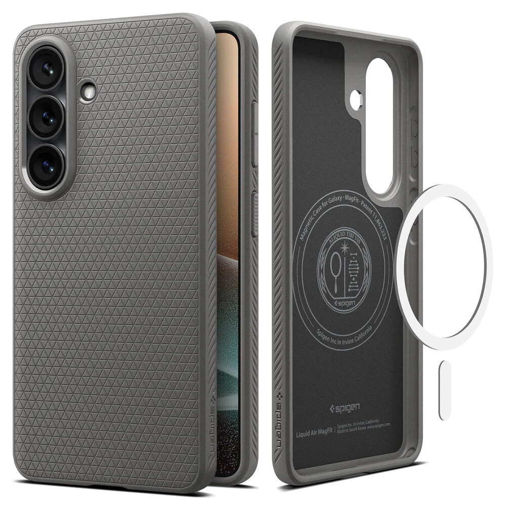 Spigen Galaxy S26 Plus Liquid Air (MagFit) Case (Marble Grey) - Image 6