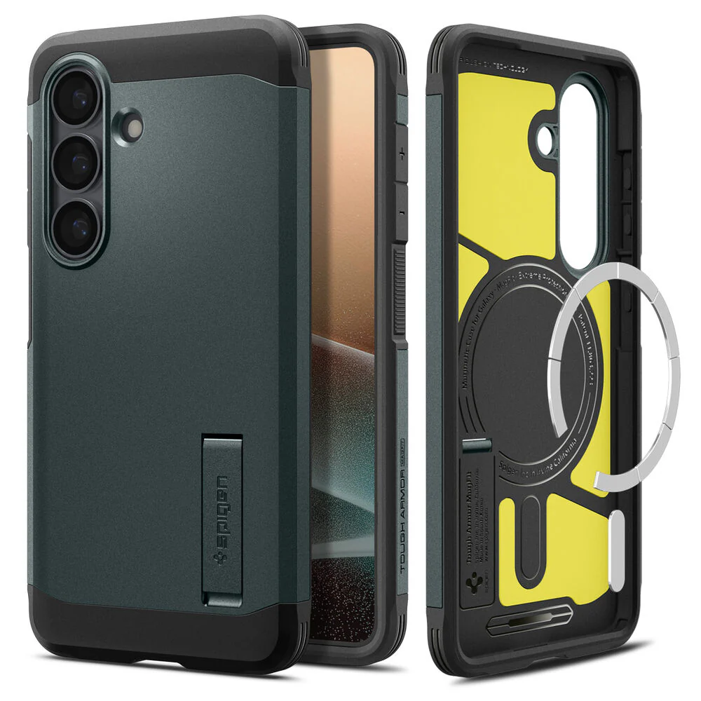Spigen Galaxy S26 Plus Tough Armor (MagFit) Case (Abyss Green) - Image 2