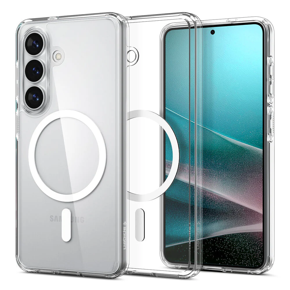 Spigen Galaxy S26 Ultra Hybrid (MagFit) Case (Clear Case / White Ring)