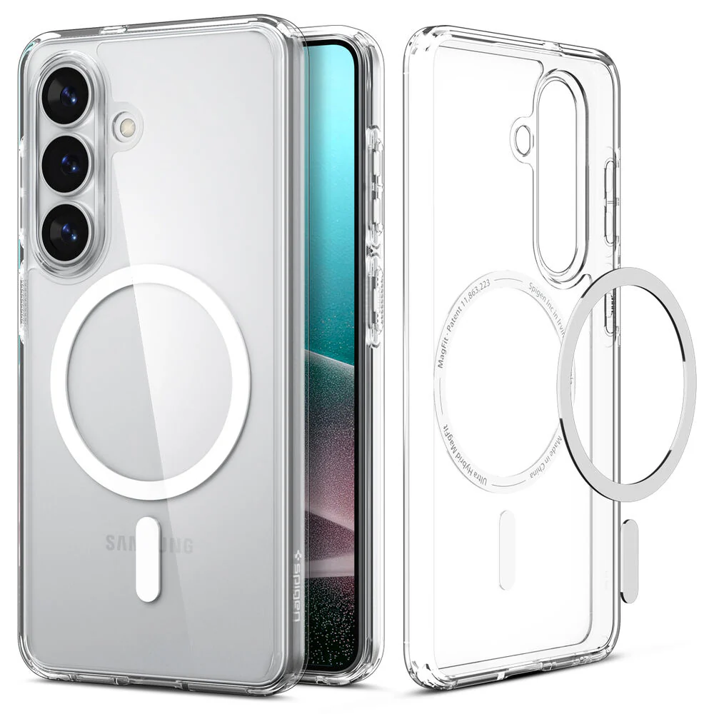 Spigen Galaxy S26 Ultra Hybrid (MagFit) Case (Clear Case / White Ring) - Image 5