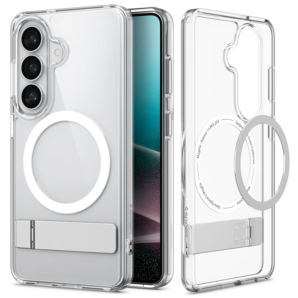 Spigen Galaxy S26 Ultra Hybrid S (MagFit) Case (Clear Case / White Ring) - Image 4