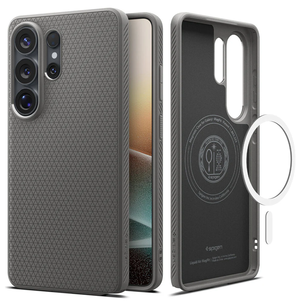 Spigen Galaxy S26 Ultra Liquid Air (MagFit) Case (Marble Grey) - Image 3