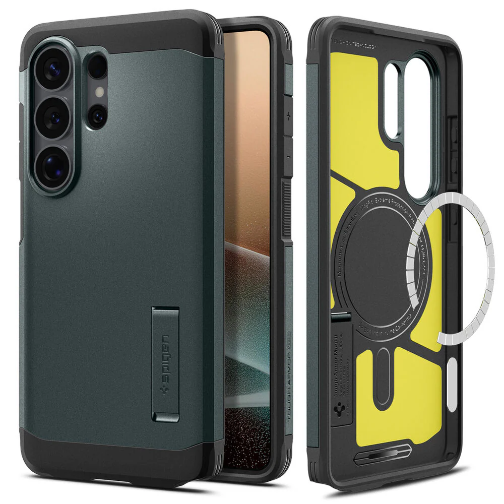 Spigen Galaxy S26 Ultra Tough Armor (MagFit) Case (Abyss Green) - Image 6