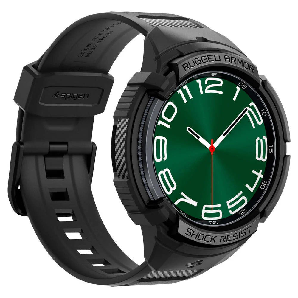 Spigen Galaxy Watch 6 Classic 47mm Rugged Armor Pro Band Case (Black) - Image 4