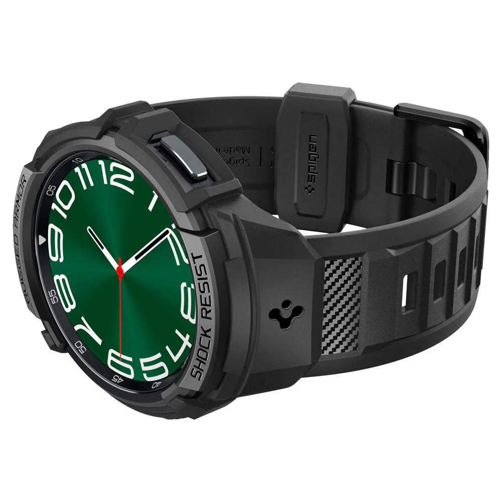 Spigen Galaxy Watch 6 Classic 47mm Rugged Armor Pro Band Case (Black) - Image 5