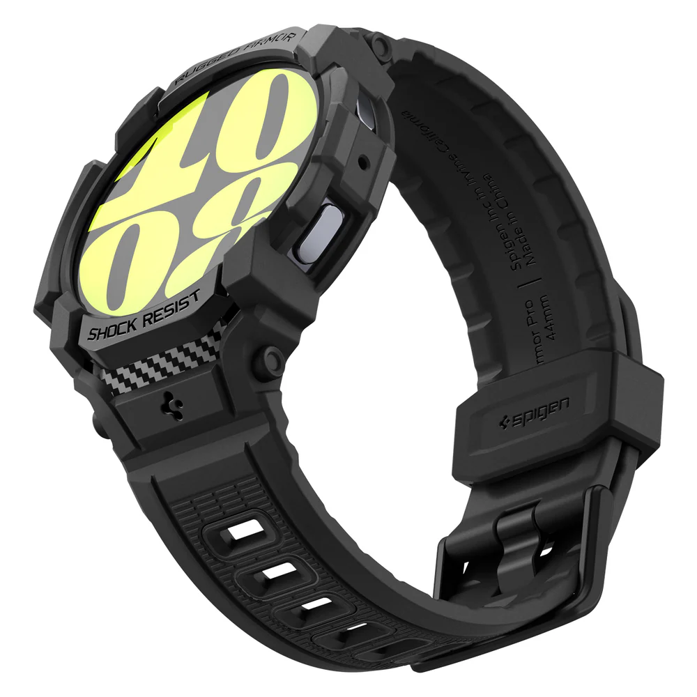 Spigen Galaxy Watch 7 44mm Rugged Armor Pro Band Case (Black) - Image 4