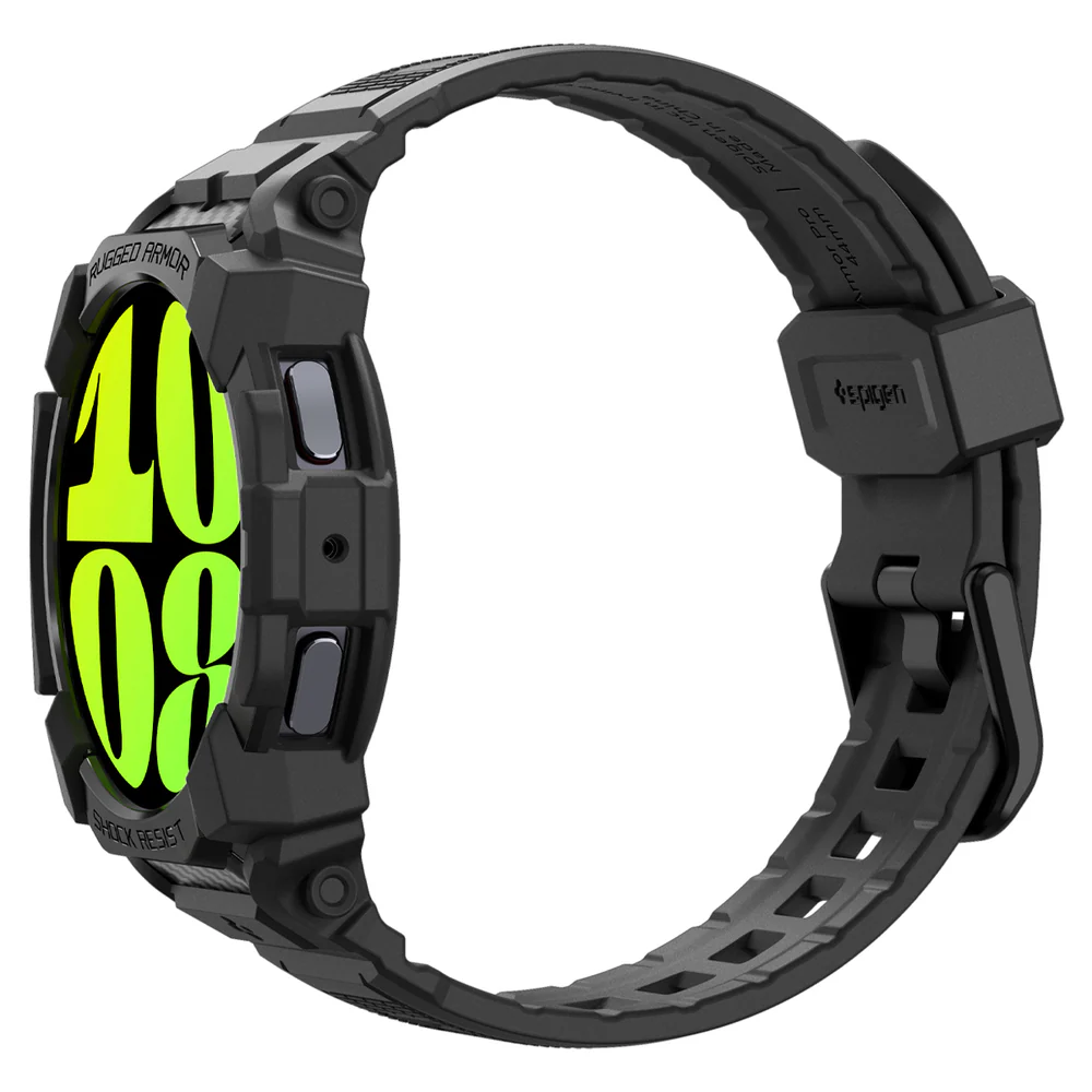 Spigen Galaxy Watch 7 44mm Rugged Armor Pro Band Case (Black) - Image 6