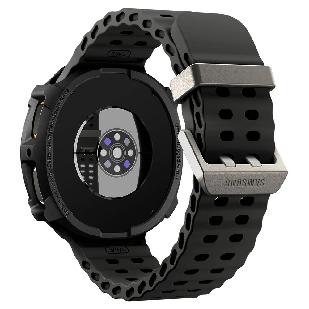 Spigen Galaxy Watch 8 40mm Rugged Armor Case (Black) - Image 3