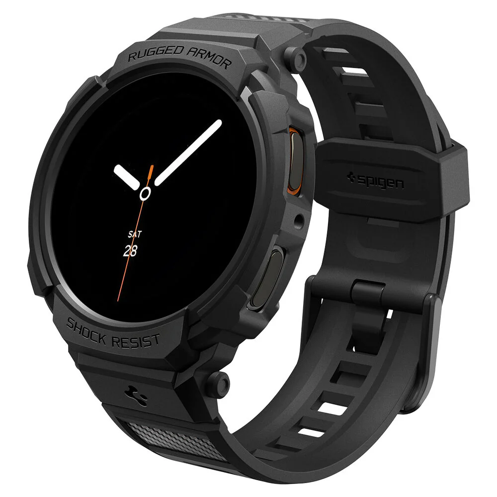 Spigen Galaxy Watch 8 44mm Rugged Armor Pro Band Case (Black)