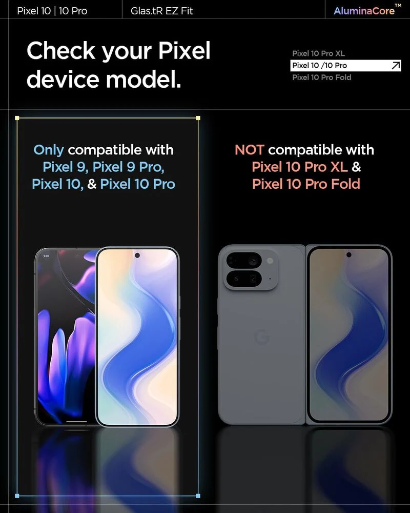 Spigen Google Pixel 10/10 Pro/9/9 Pro EZ Fit GLAS.tR Slim 2PCS Glass Screen Protector (Clear) - Image 2