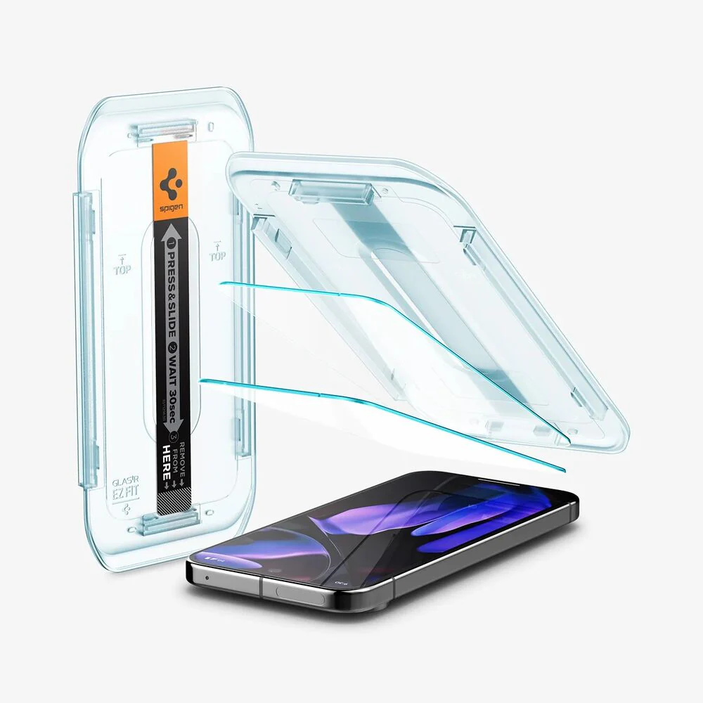 Spigen Google Pixel 10/10 Pro/9/9 Pro EZ Fit GLAS.tR Slim 2PCS Glass Screen Protector (Clear) - Image 3