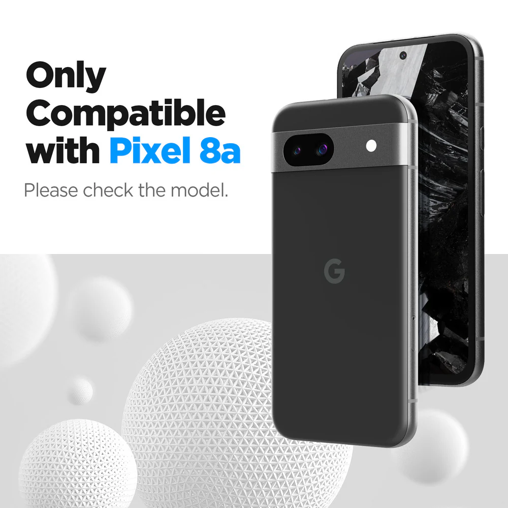 Spigen Google Pixel 8a AlignMaster GLAS.tR Slim 2PCS Glass Screen Protector - Clear - Image 2