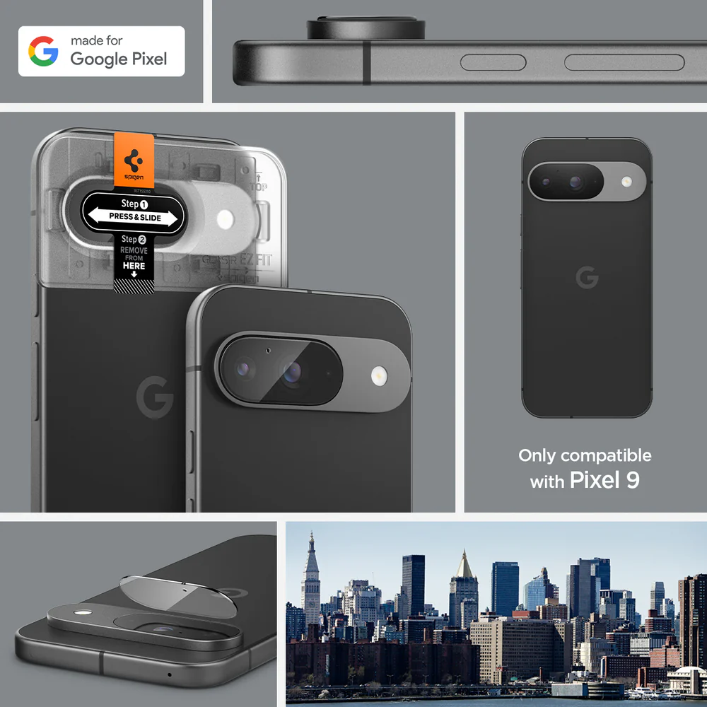 Spigen Google Pixel 9/9 Pro EZ Fit GLAS.tR Optik 2PCS Camera Lens Protector (Clear) - Image 2