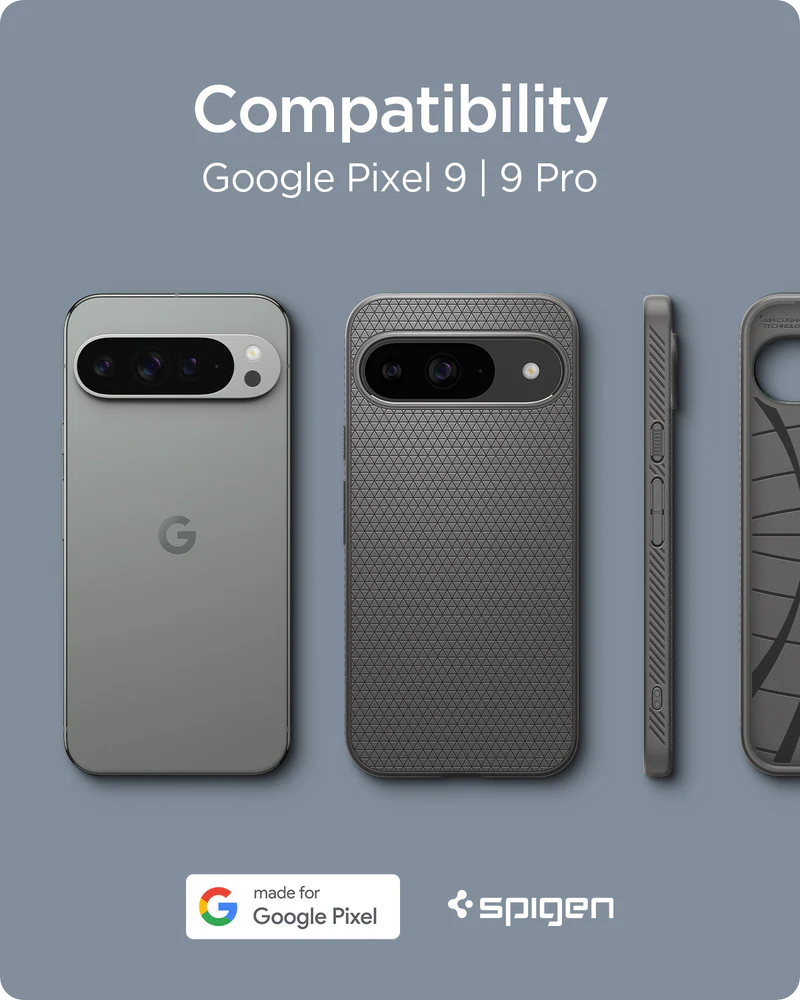 Spigen Google Pixel 9/9 Pro Liquid Air Case (Marble Grey) - Image 2