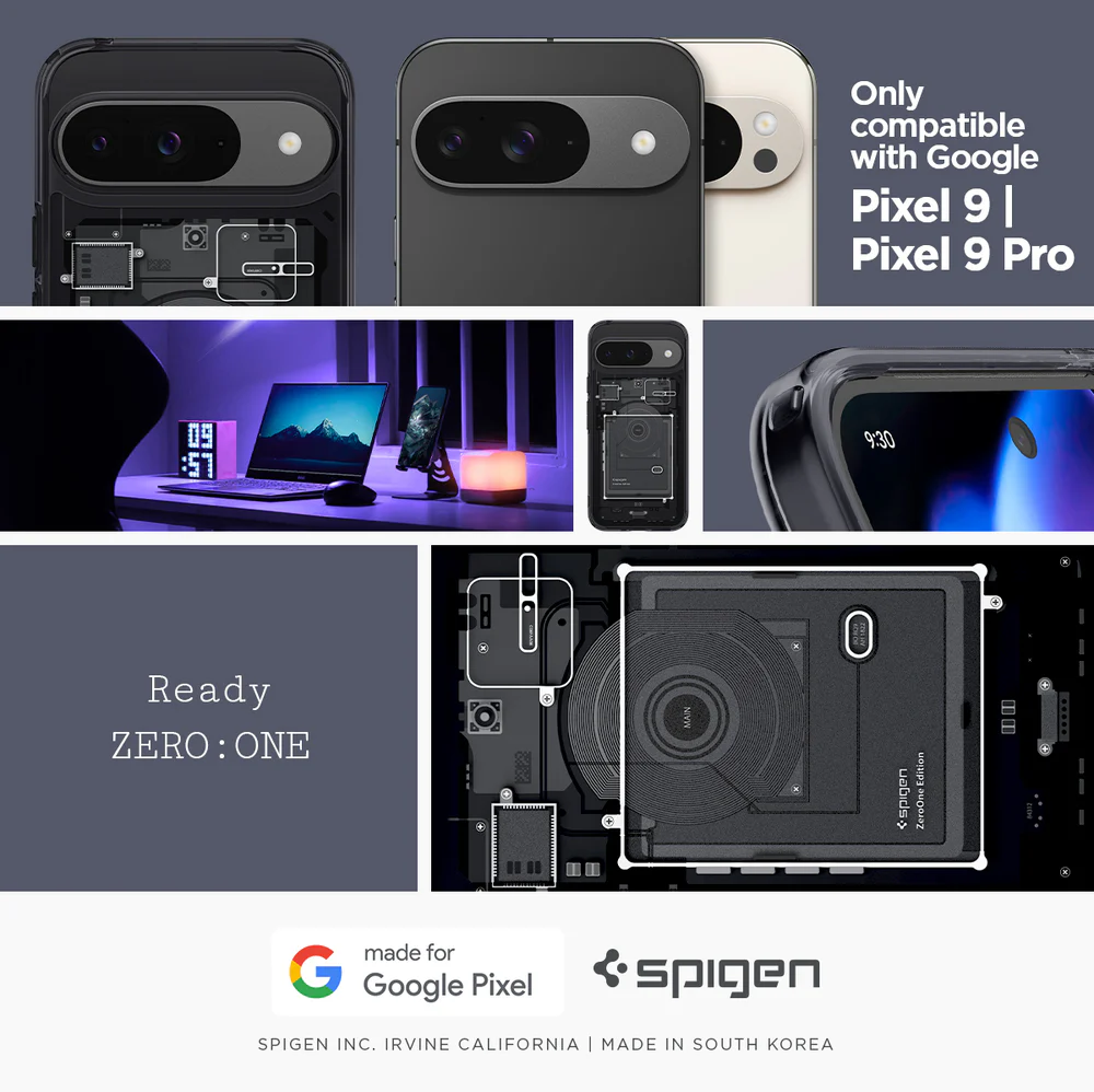 Spigen Google Pixel 9/9 Pro Ultra Hybrid Zero One Case (Zero One) - Image 2