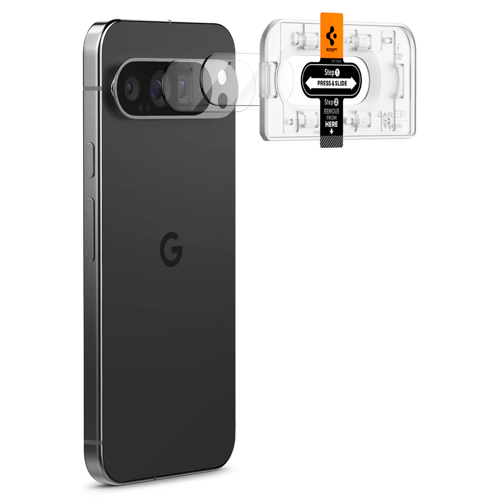 Spigen Google Pixel 9 Pro EZ Fit GLAS.tR Optik 2PCS Camera Lens Protector - Clear - Image 4