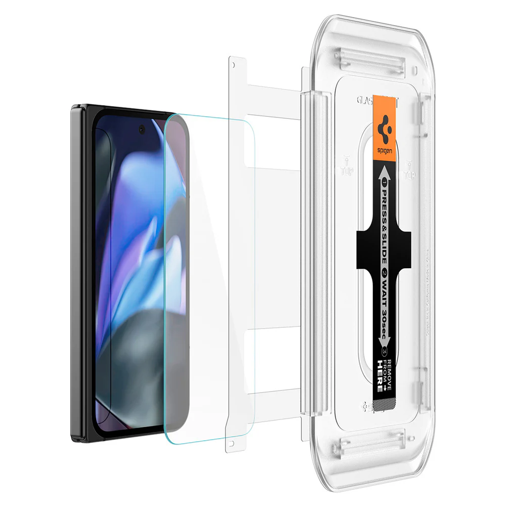 Spigen Google Pixel 9 Pro Fold EZ Fit GLAS.tR Slim 2PCS Glass Screen Protector - Clear - Image 4