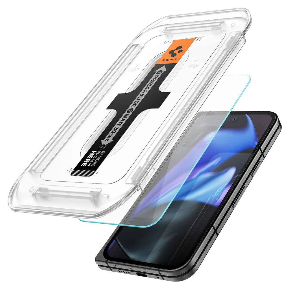 Spigen Google Pixel 9 Pro Fold EZ Fit GLAS.tR Slim 2PCS Glass Screen Protector - Clear - Image 5