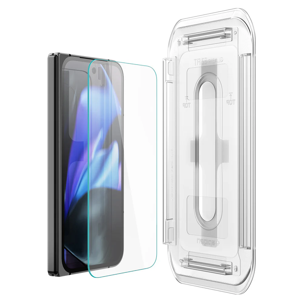 Spigen Google Pixel 9 Pro Fold EZ Fit GLAS.tR Slim 2PCS Glass Screen Protector - Clear - Image 6