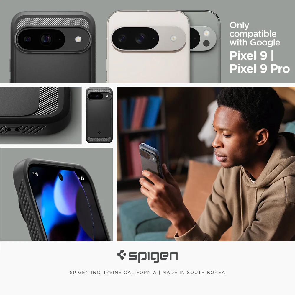 Spigen Google Pixel 9 Rugged Armor Case (Black) - Image 2