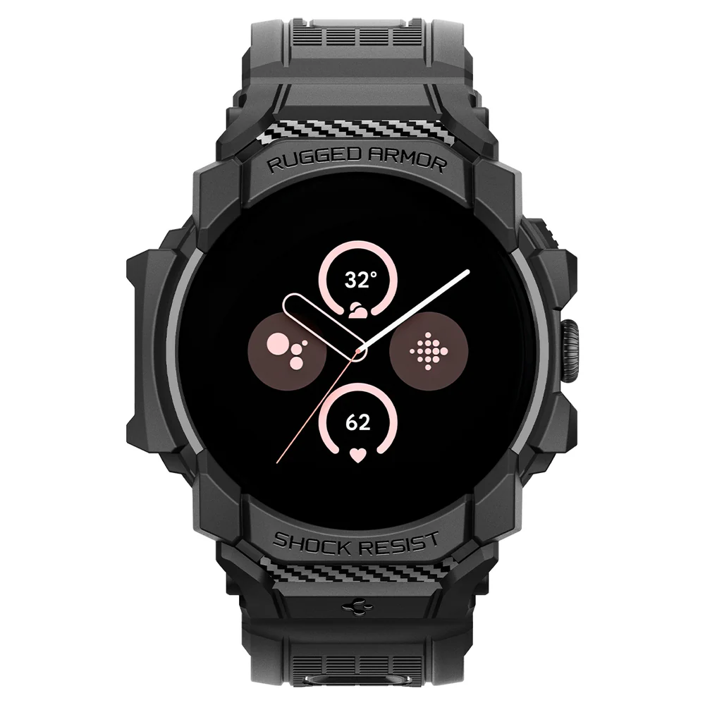 Spigen Google Pixel Watch 3 45mm Rugged Armor Pro Band Case (Black) - Image 3